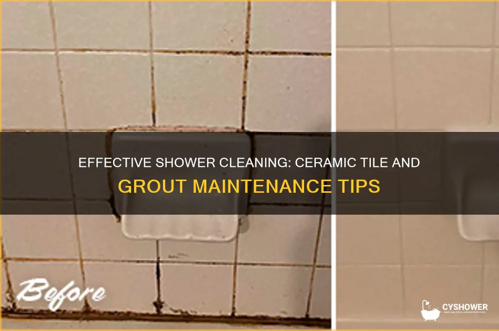 how to clean ceramic tile and grout in shower