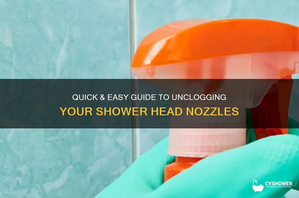 how to clean clogged shower head nozzle