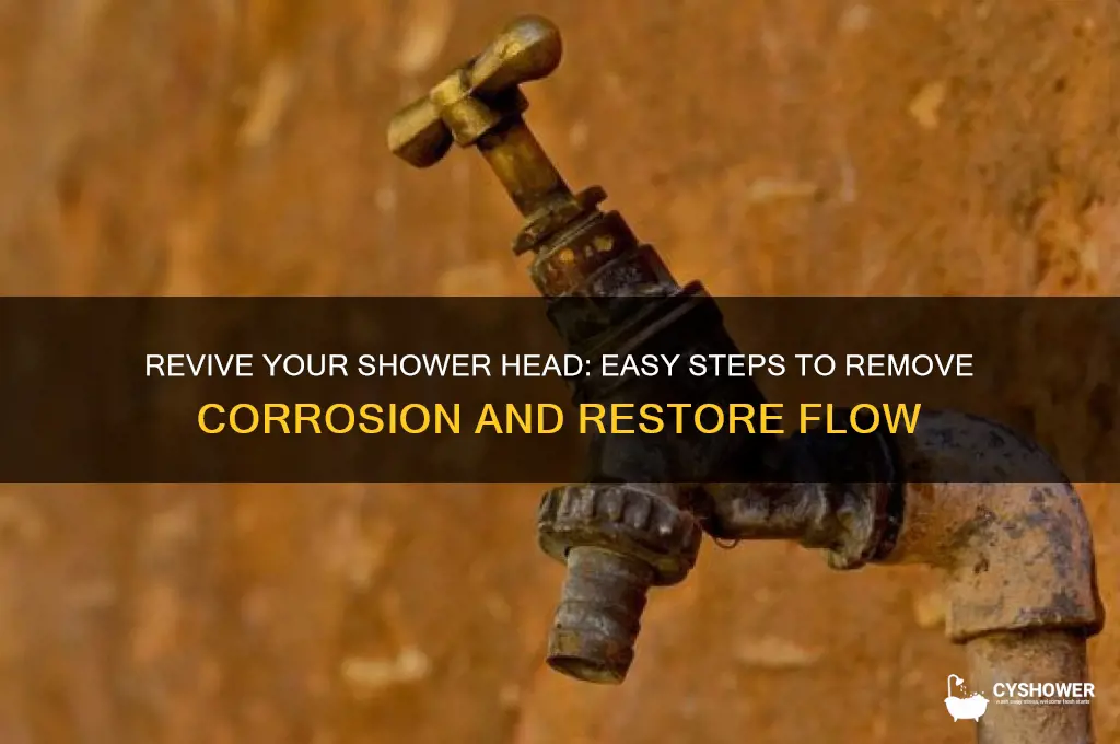 how to clean corroded shower head