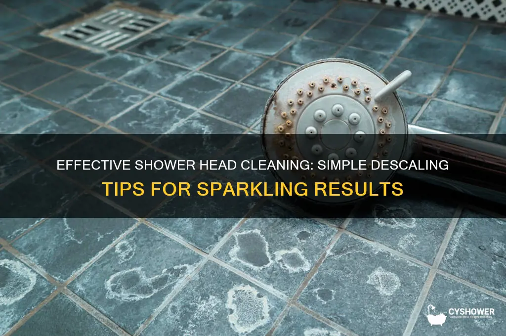how to clean descale a shower head