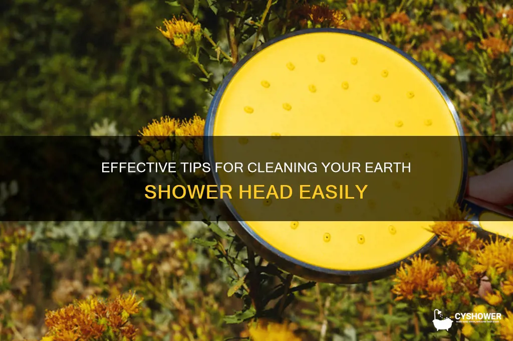 how to clean earth shower head
