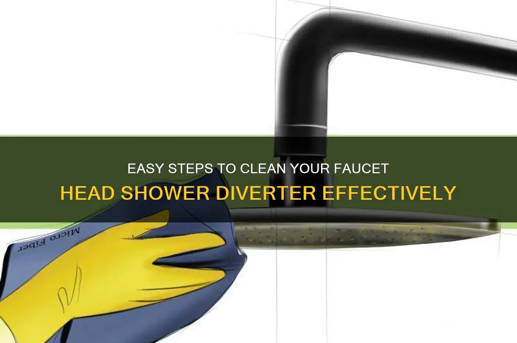 how to clean faucet head shower diverter