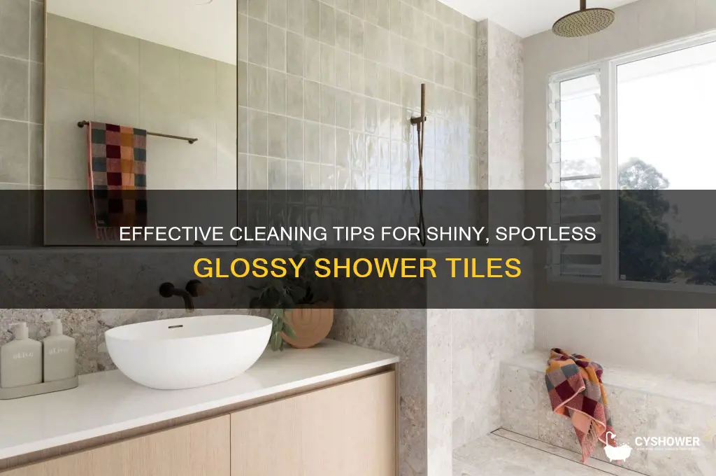 how to clean glossy tile in shower stalls