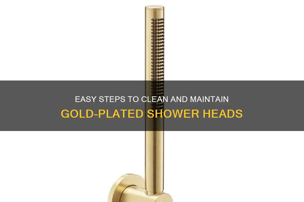 how to clean gold plated shower heads