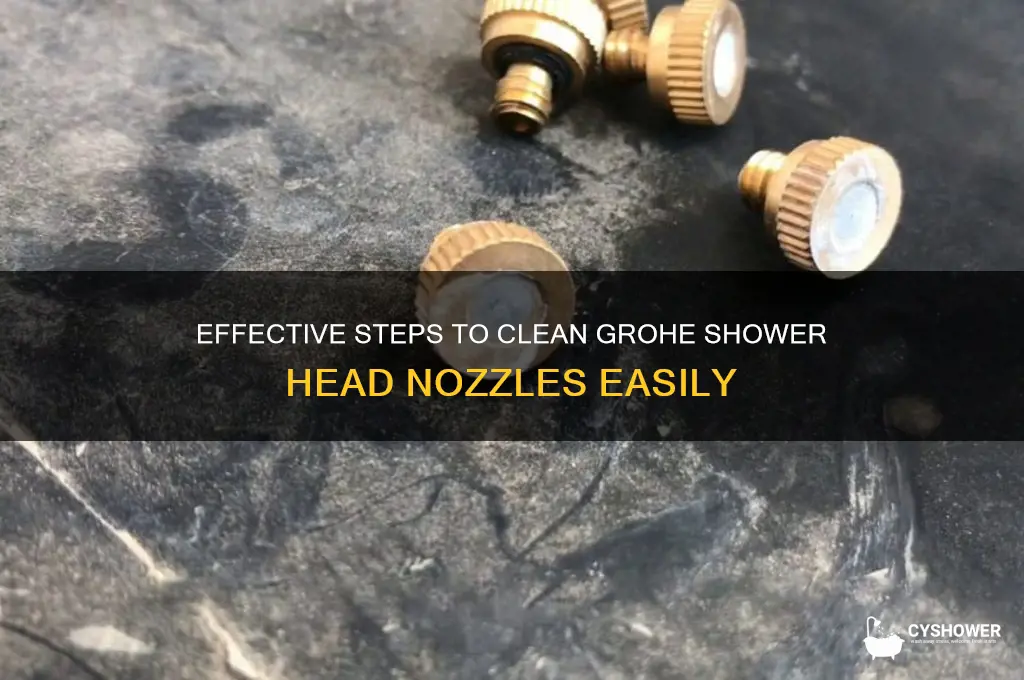 how to clean grohe shower head nozzles