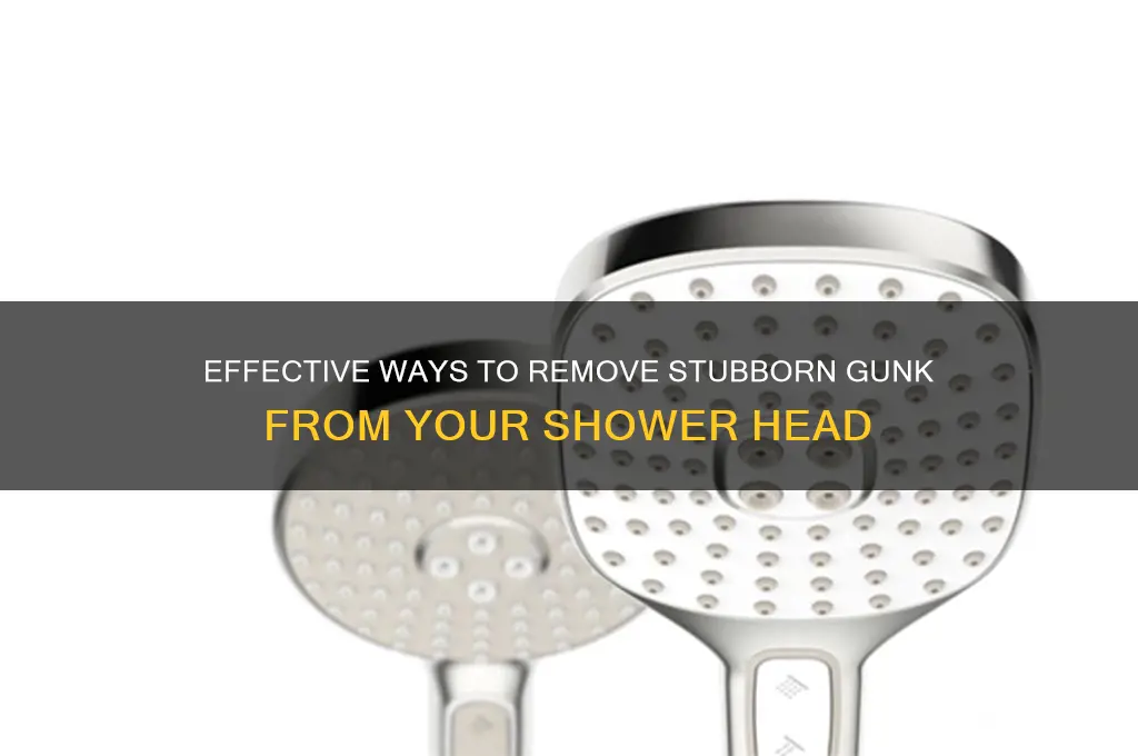 how to clean gunk off shower head