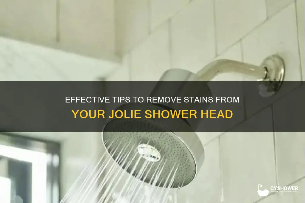 how to clean jolie shower head stains