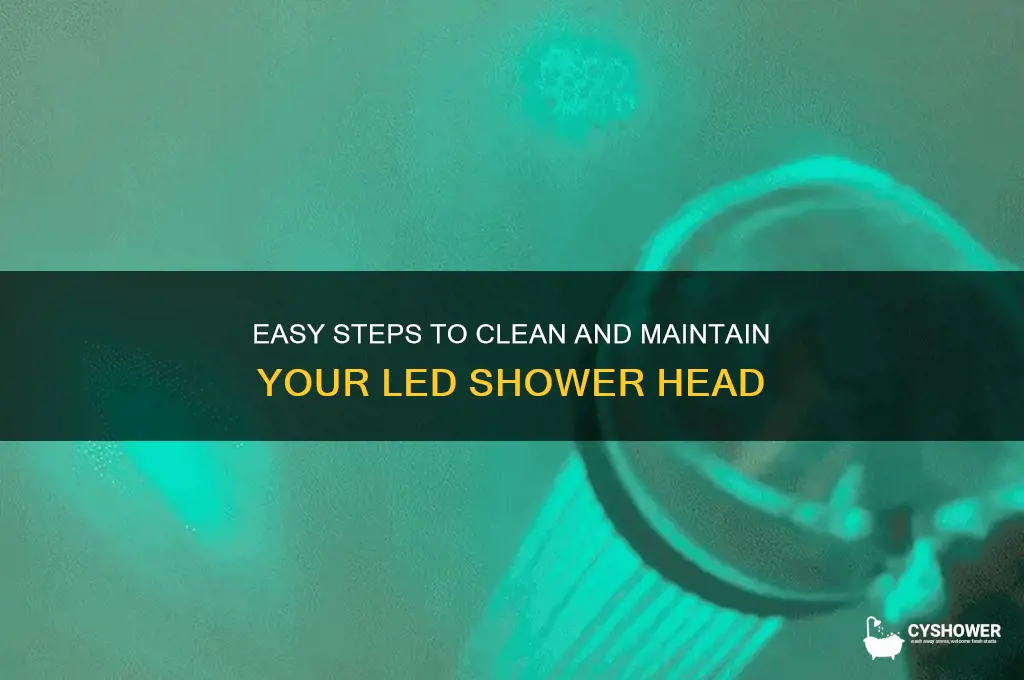 how to clean led shower head