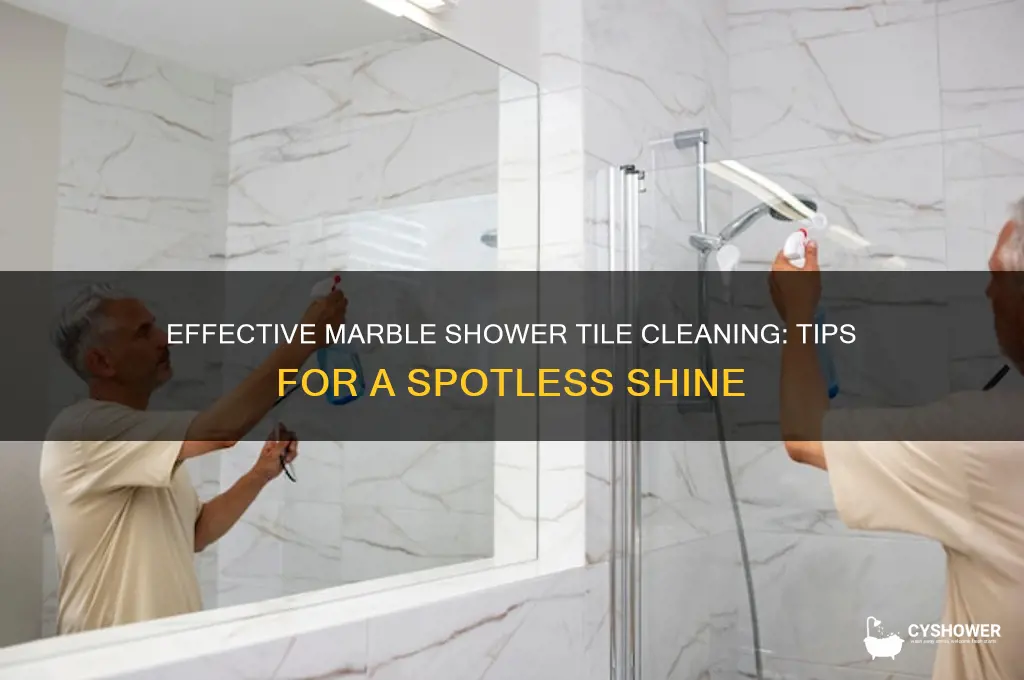 how to clean marble tile in shower