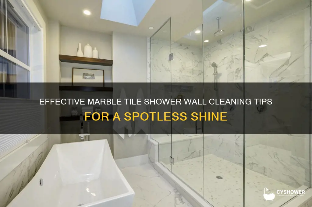 how to clean marble tile shower walls
