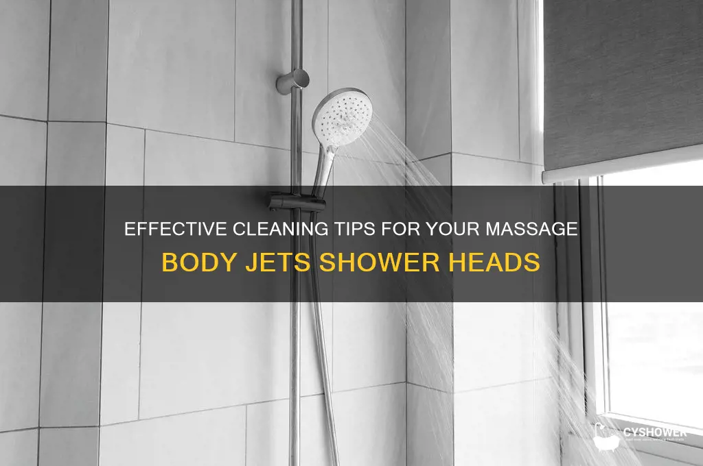 how to clean massage body jets shower heads