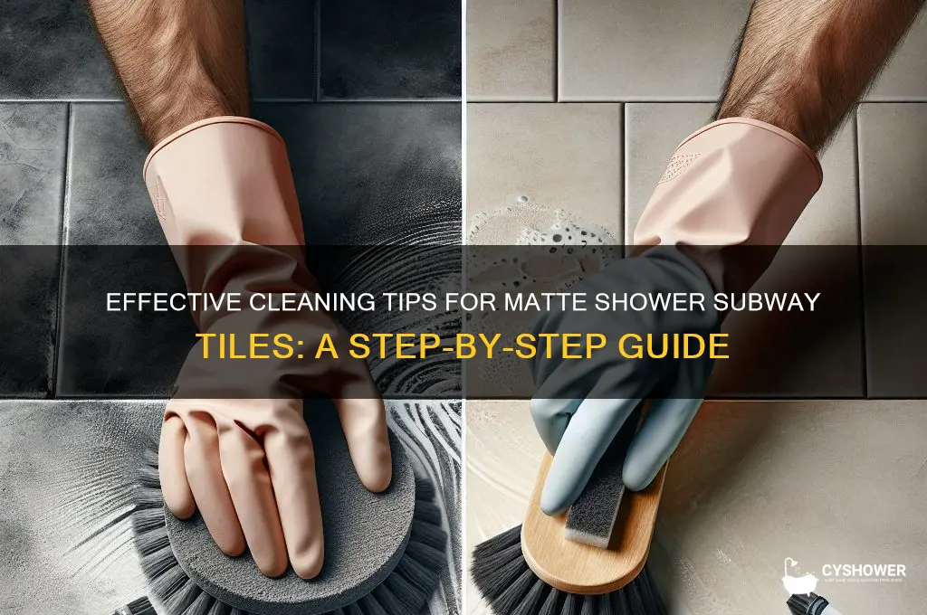how to clean matte shower subway tile