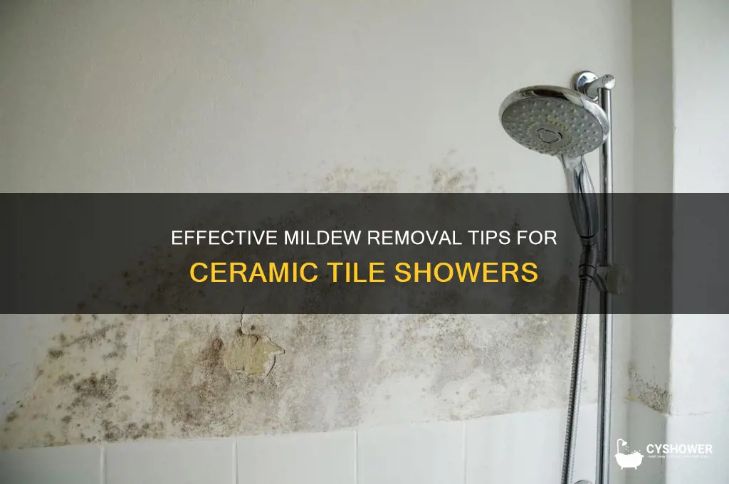 how to clean mildew from ceramic tile shower