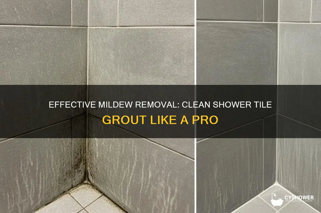 how to clean mildew from shower tile grout