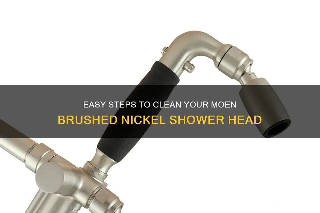 how to clean moen brushed nickel shower head