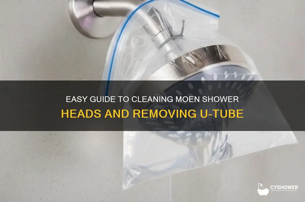 how to clean moen shower head and remove utube
