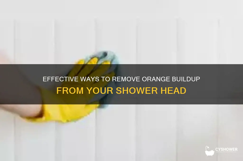 how to clean orange stuff off shower head