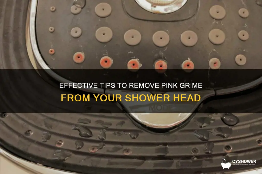 how to clean pink stuff out of shower head