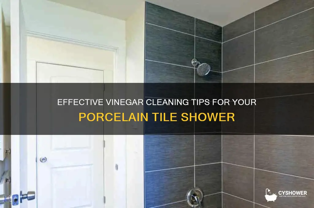 how to clean porcelain tile shower with vinegar