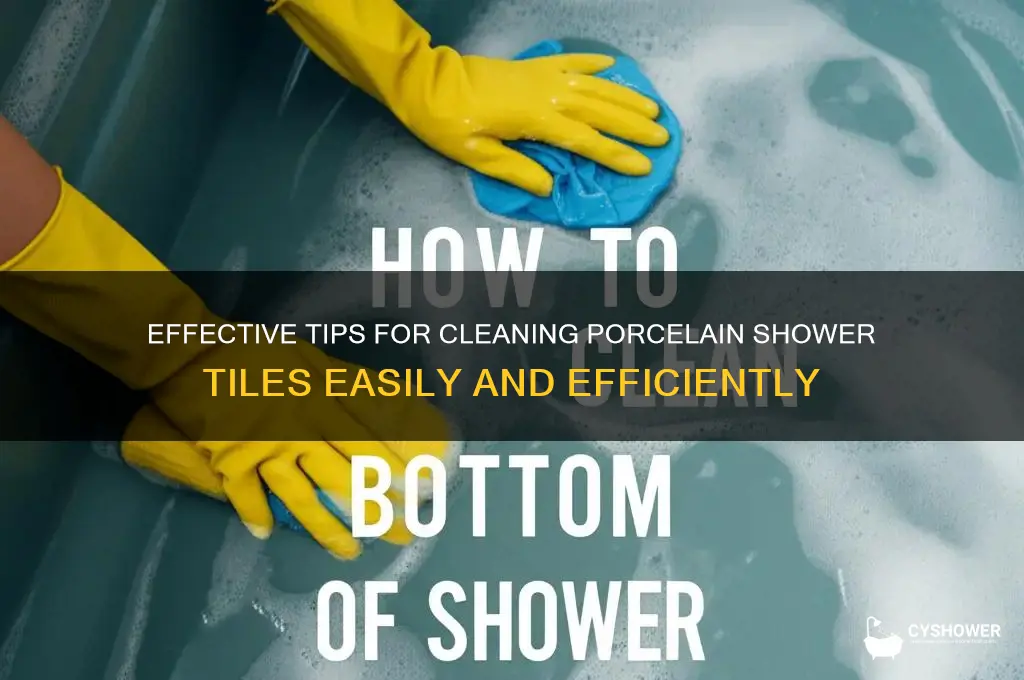 how to clean porcelian shower tile