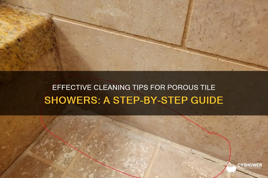 how to clean porous tile shower