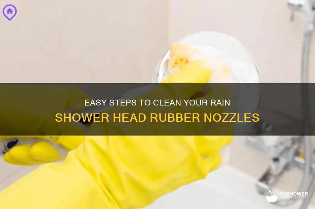 how to clean rain shower head rubber nozzles