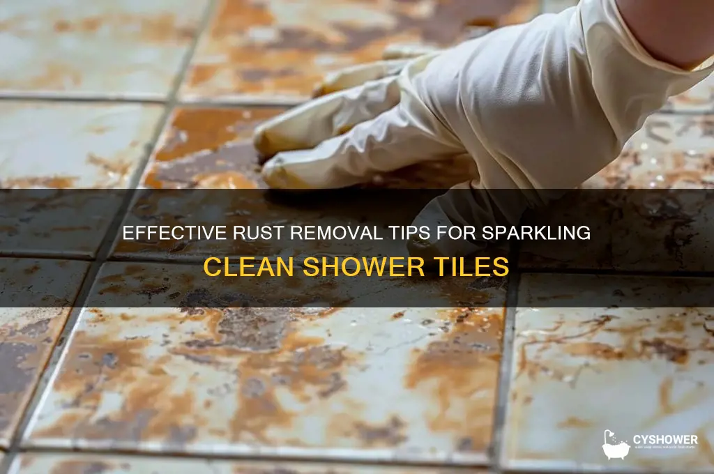 how to clean rust from shower tile
