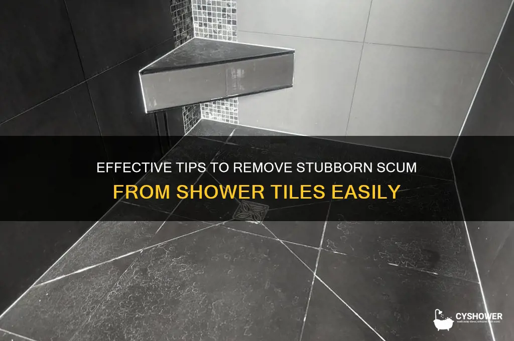 how to clean scum from shower tiles