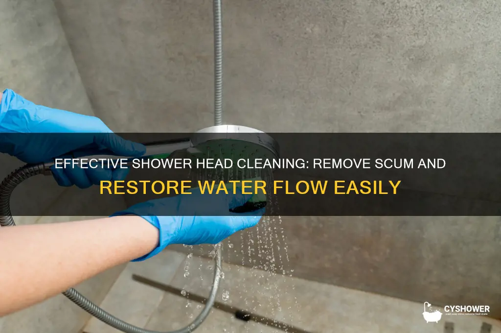 how to clean scum off shower head