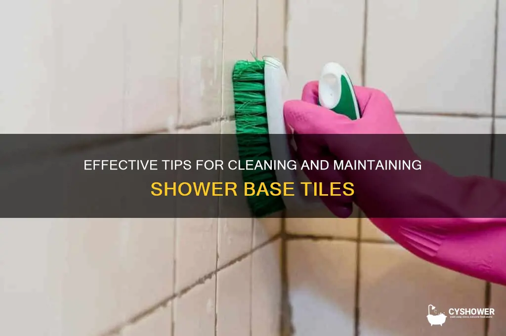 how to clean shower base tiles