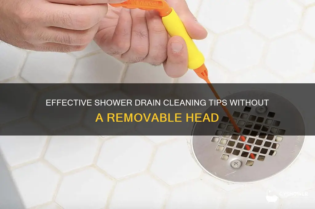 how to clean shower drain without removable head