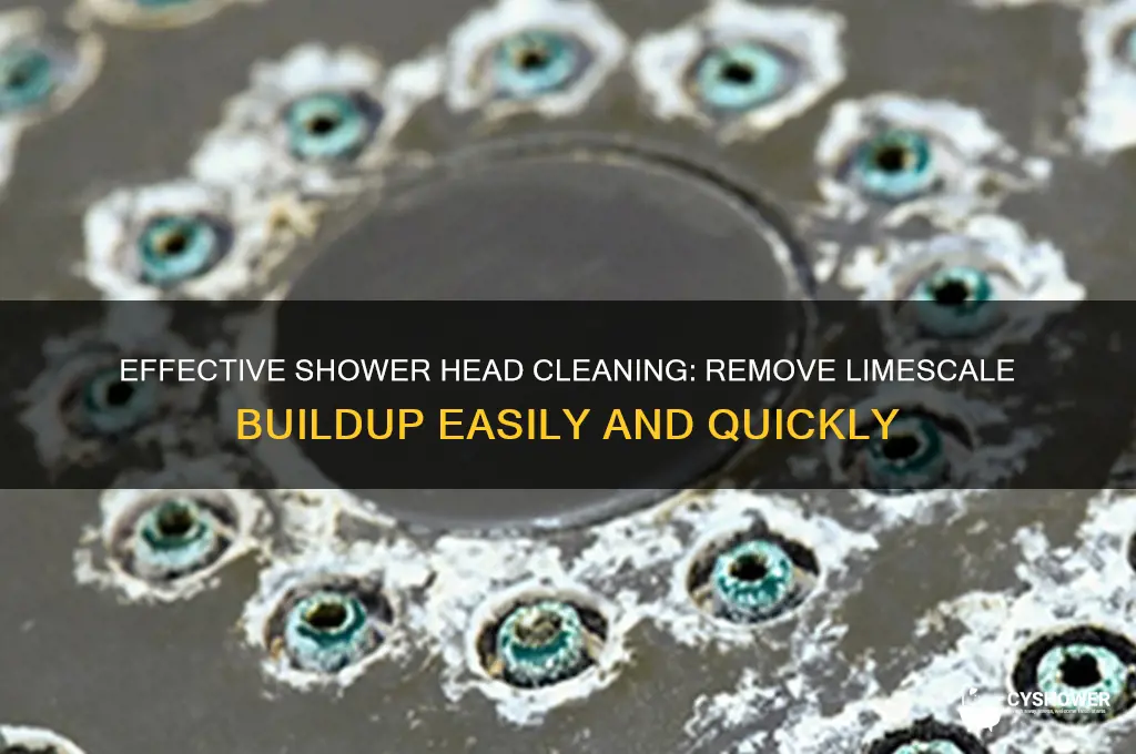 how to clean shower head limescale