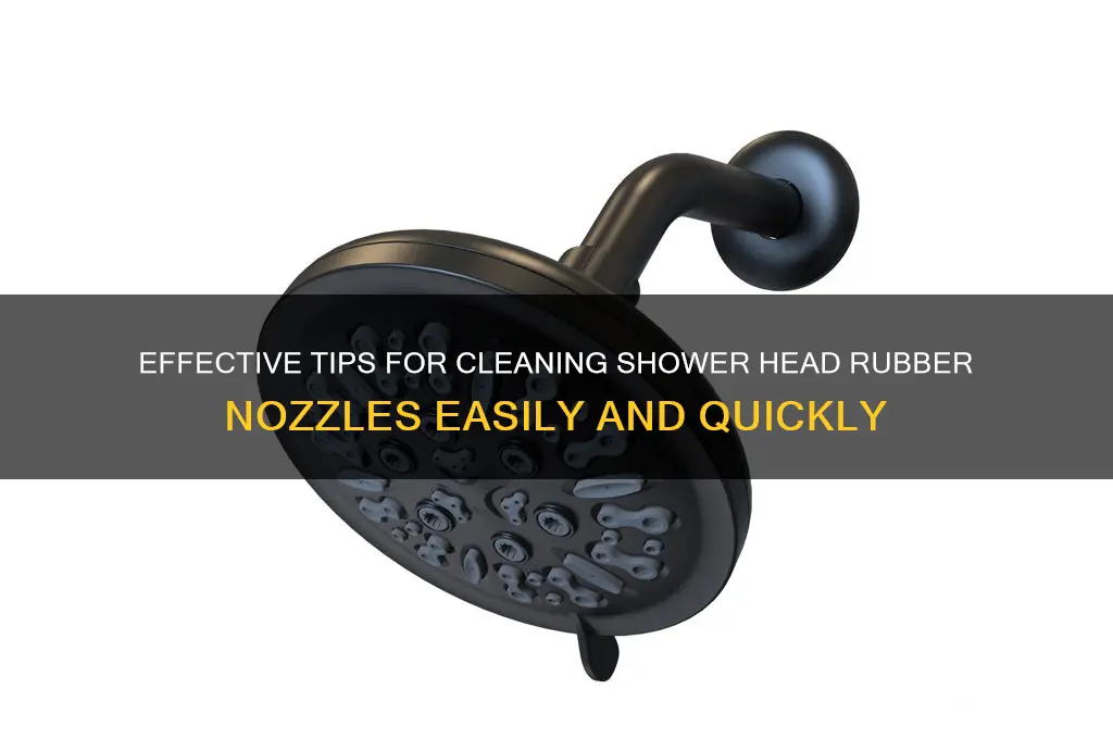how to clean shower head rubber nozzles