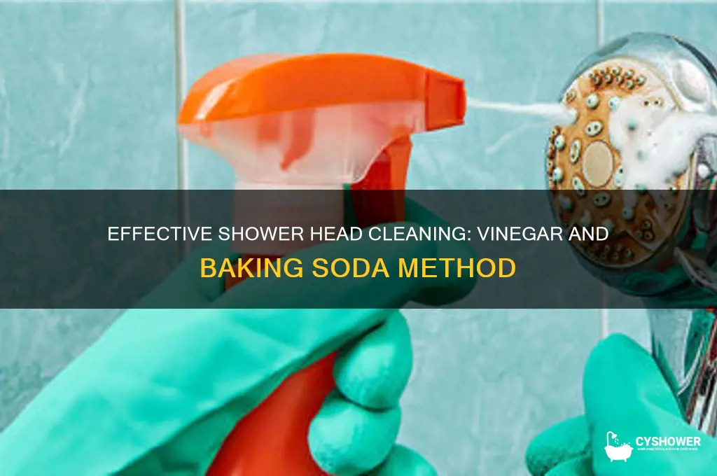 how to clean shower head with vinegar and baking soda