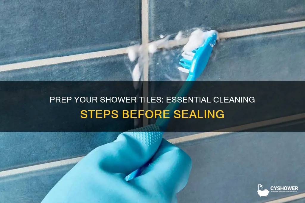 how to clean shower tile before sealing
