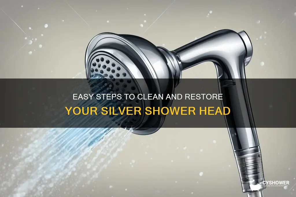 how to clean silver shower head