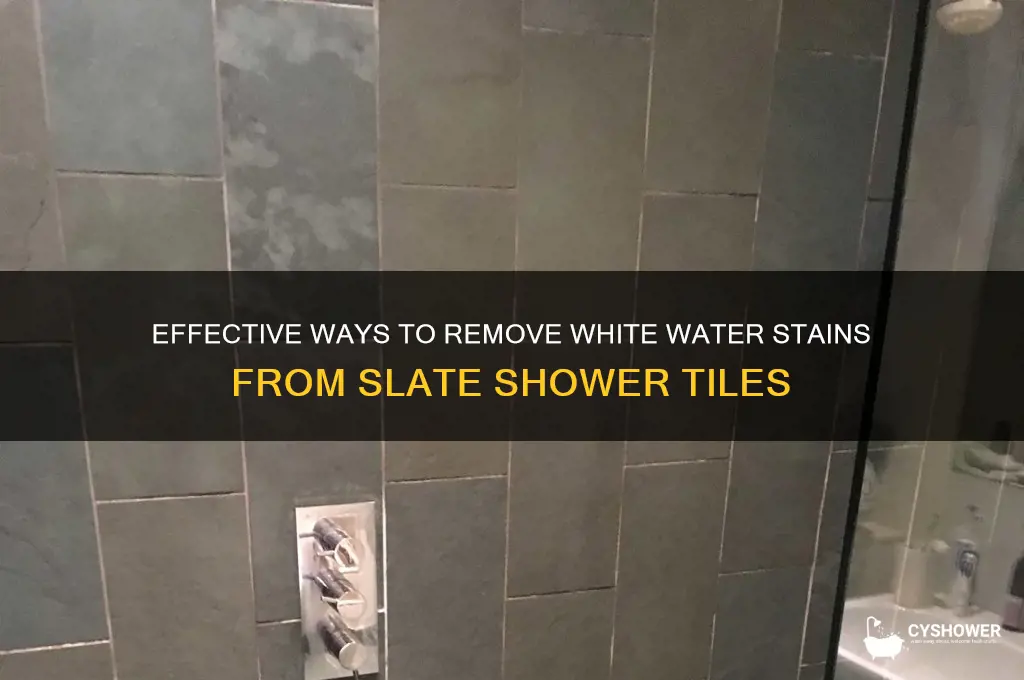 how to clean slate tiles in shower white water stains