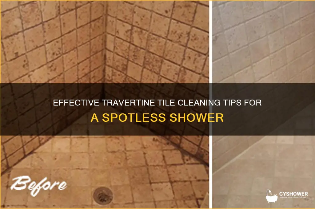 how to clean tavertine tile in shower