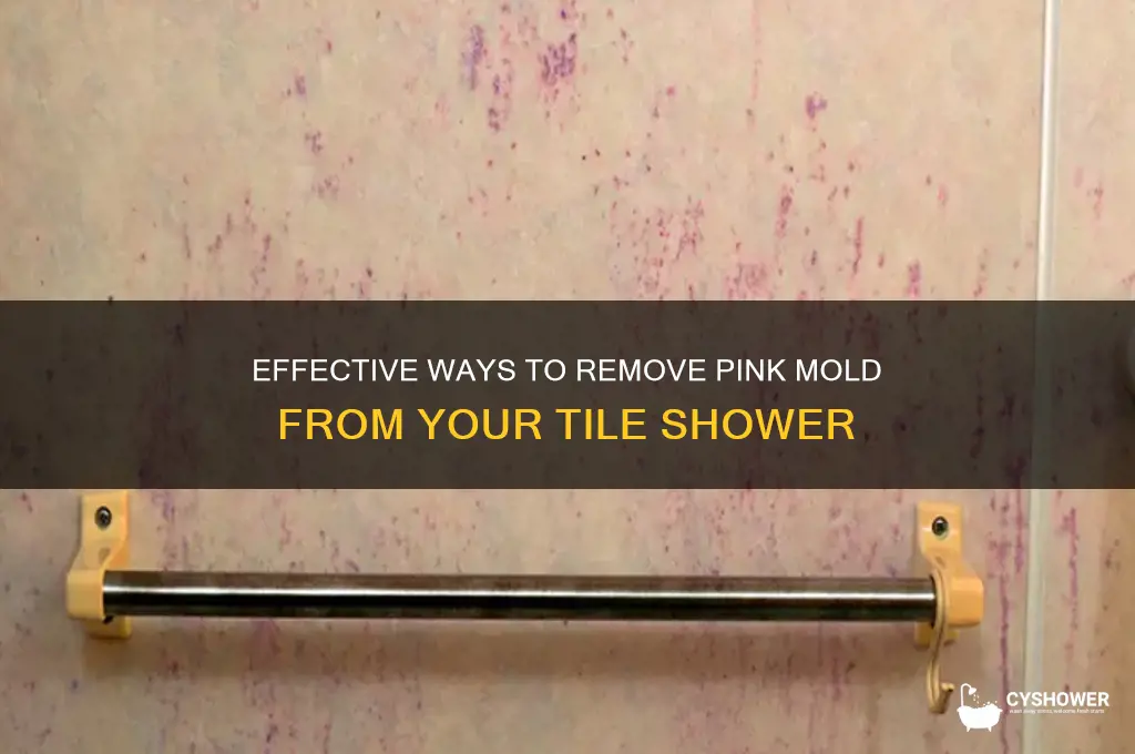 how to clean the pink mold in a tile shower