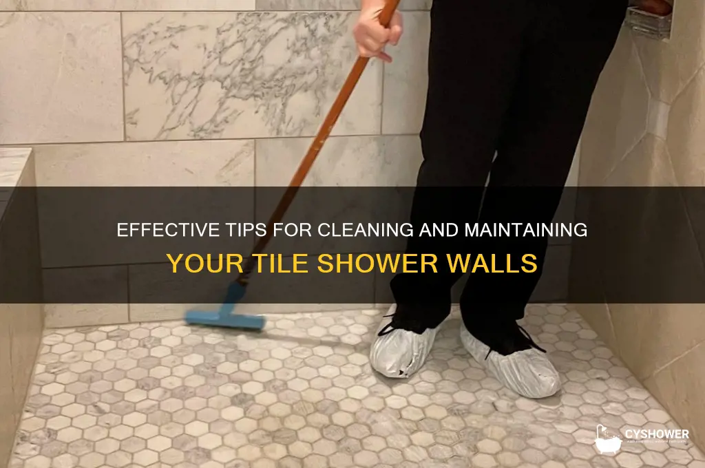how to clean tile shower wall