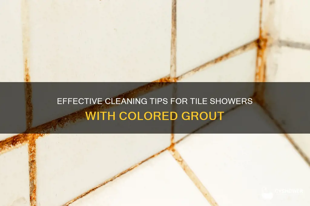 how to clean tile shower with colored grout