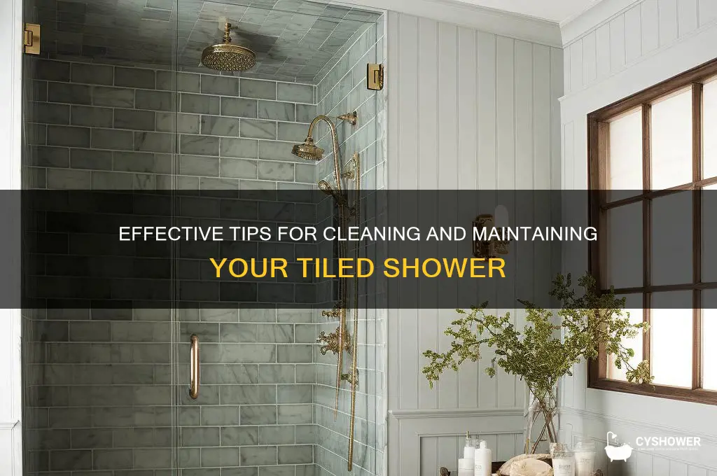 how to clean tiled shower