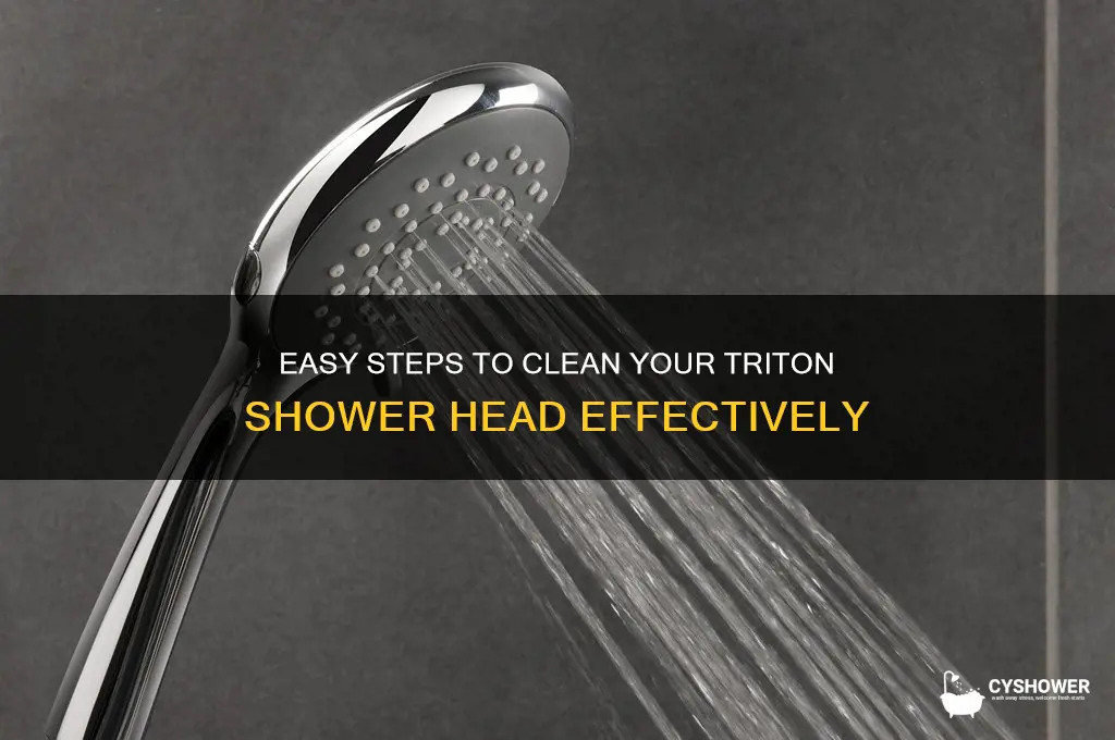 how to clean triton shower head