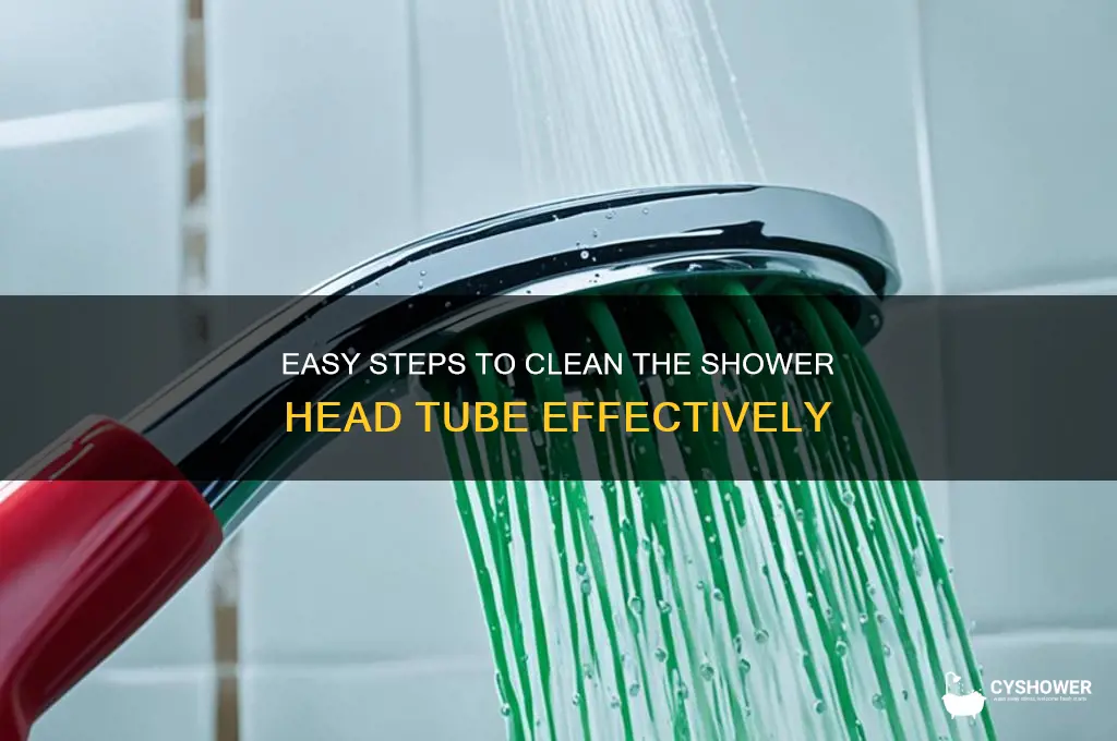 how to clean tube behind shower head