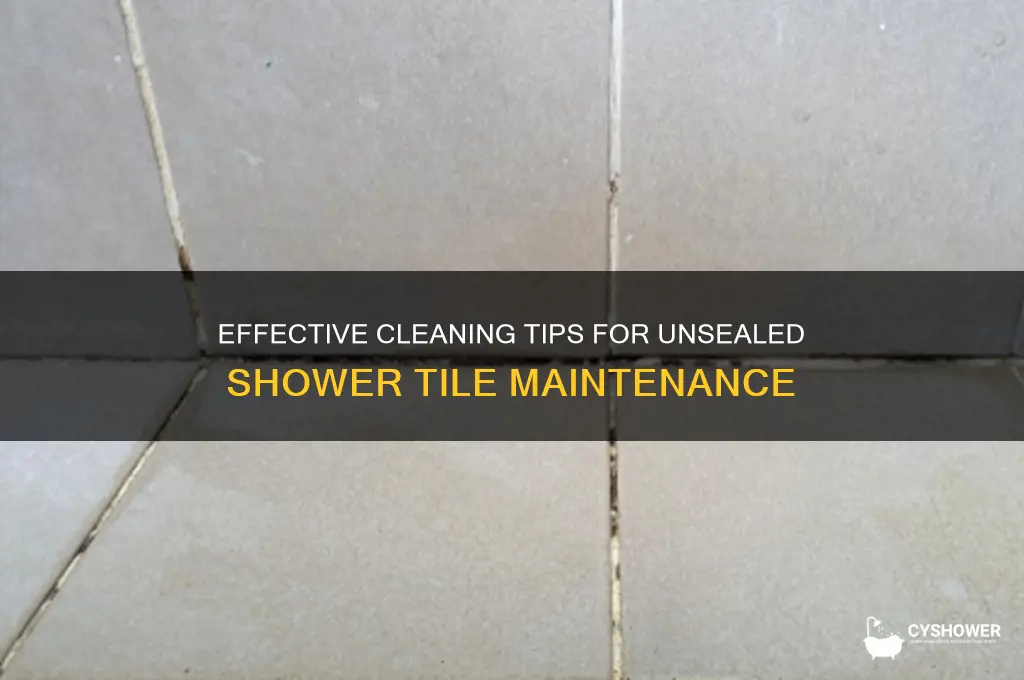 how to clean unsealed shower tile