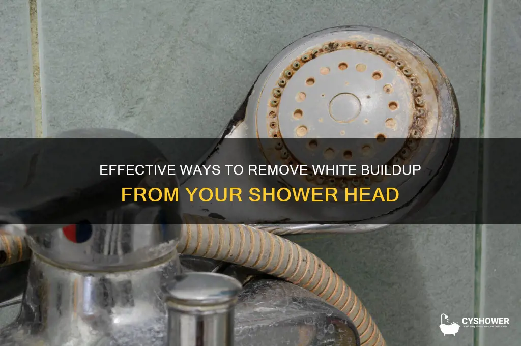 how to clean white stuff off of shower head
