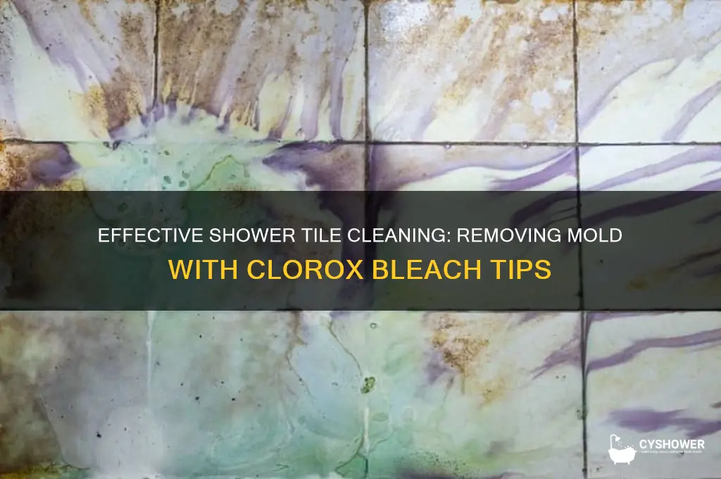 how to clean wildew on shower tiles with clorox bleach