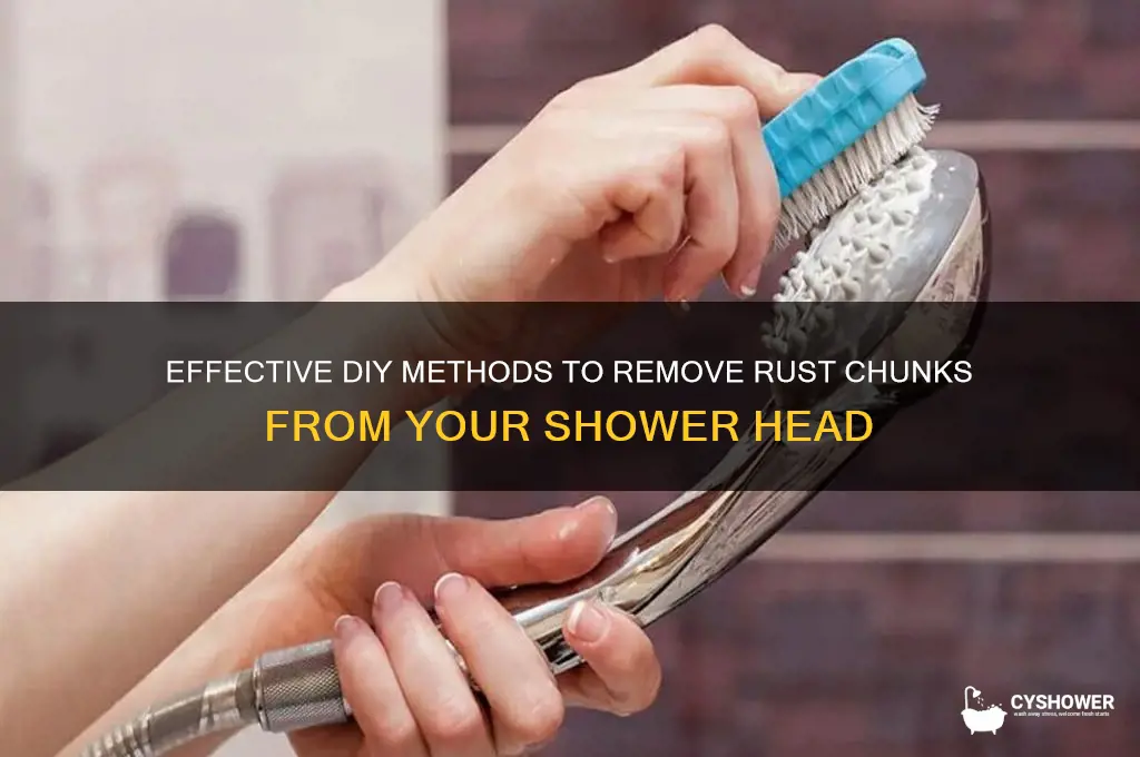 how to clear rust chunks out of shower head