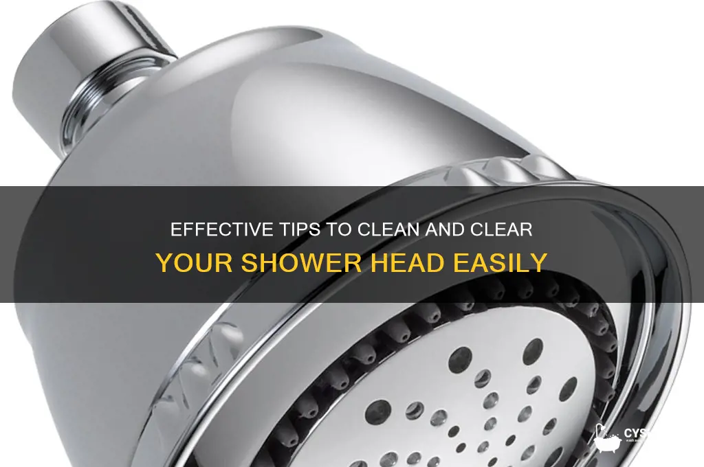 how to clear shower head