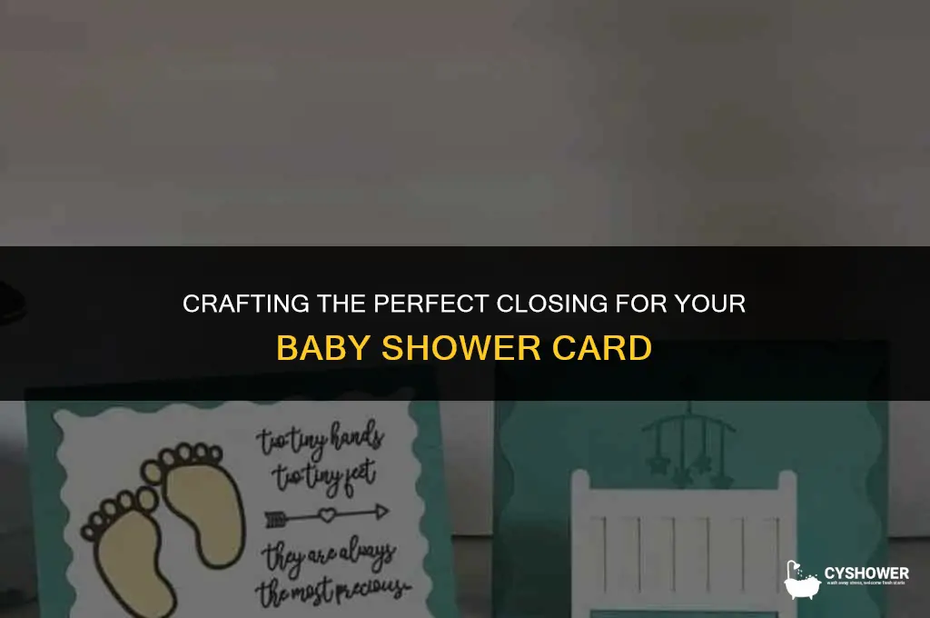 how to close a baby shower card